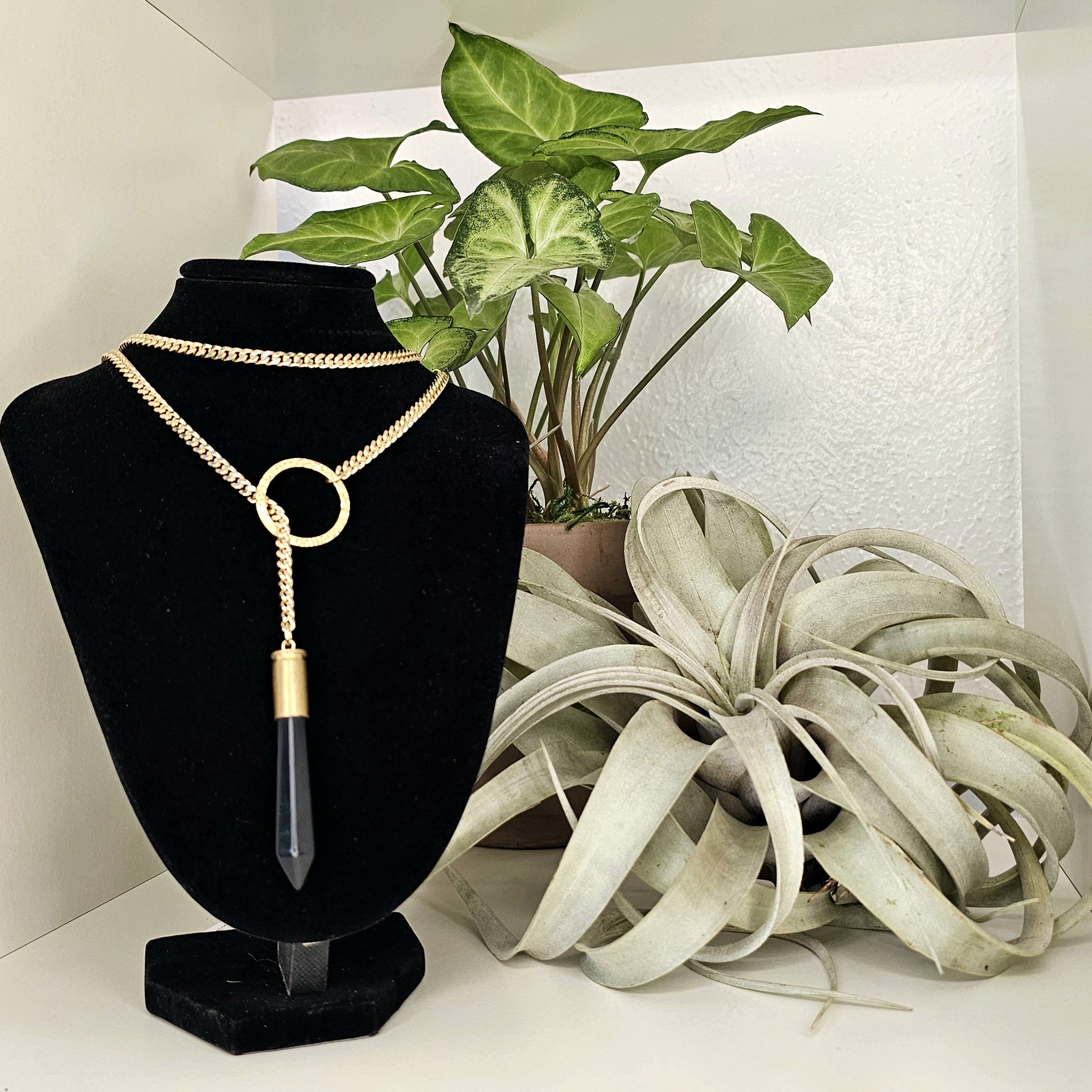 Obsidian Wrap Necklace
