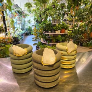 Bubble pot with quartz